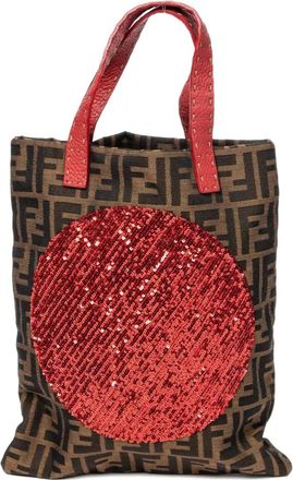 Fendi Borsa tote con motivo Zucca 2000 - Marrone