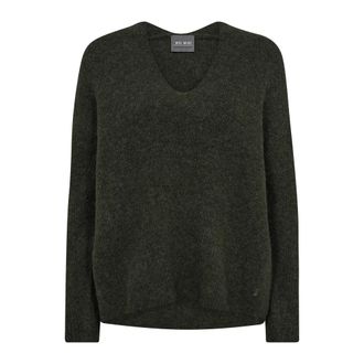 Mos Mosh Morbidissimo Maglione a V Grape Leaf - - Knitwear - Donna - Verde - S
