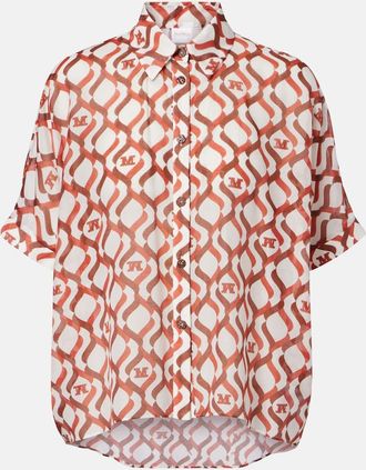 Max Mara Ariete printed cotton and silk shirt