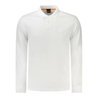 HUGO BOSS Tops, Heren, Wit, S, Katoen, Passerby Long Sleeve Polo