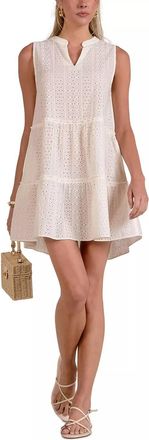 Elan Eyelet Sun Dress In White