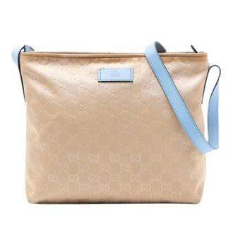 Gucci Pre-owned Cross Body Bags, female, Beige, Size: ONE SIZE Pre-owned Nylon Crossbody Bag