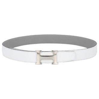 Herm&egrave;s Pre-owned Belts, female, White, Size: ONE SIZE Pre-owned HSS Reversible Belt