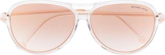 Michael Kors Breckenridge tinted pilot sunglasses - women - Acetate - 58 - White