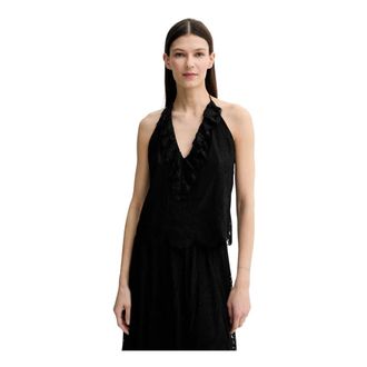 Birgitte Herskind Tina Top - Dames - Tops zonder mouwen - Zwart - L - Katoen - Tops