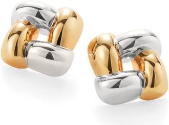 JENNY BIRD Medium Woven Square Earrings in Two-Tone at Nordstrom