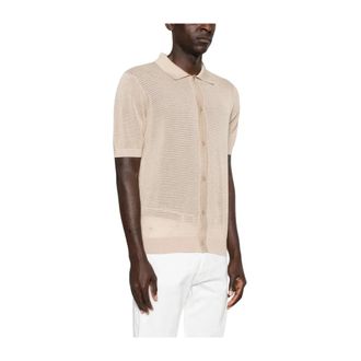 Tagliatore Cardigans, male, Beige, Size: XL Knitted Shirt