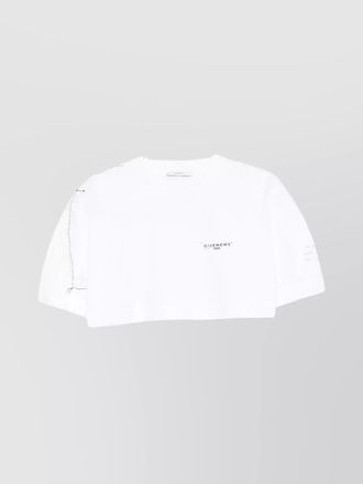 Givenchy cropped logo print cotton t-shirt