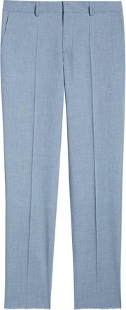 BOSS Genius Slim Fit Flat Front Virgin Wool Blend Dress Pants in Open Blue at Nordstrom, Size 30