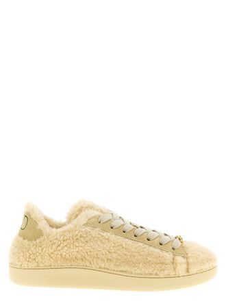Valentino Garavani Beige Wool Womens Sneakers
