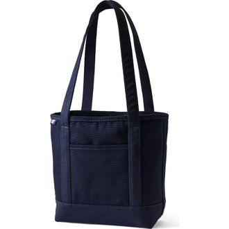 Lands End Lands End Canvas Open Top Tote Bag Regular & Long Handle Carry All - Stylish for Work Travel Beach Errands Great Gift in Radiant