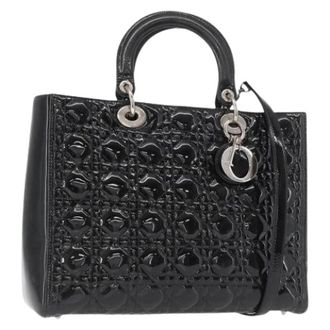 Dior Pre-owned Handbags, female, Black, Size: ONE SIZE Pre-owned Lady Dior Bag