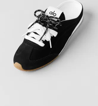 Alo Sunset Sneaker Mule in Black, Size: 9.5W