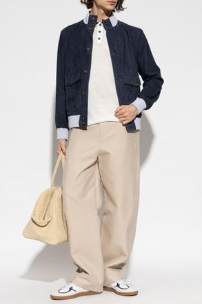 Eleventy Linen Polo, Mens, White