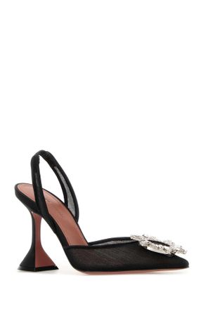 Amina Muaddi Begummeshsling95 Black Scarpe Con Tacco High Heel Shoes