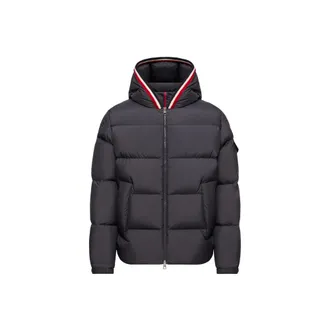 Moncler Moncler Lacfroid Hooded Short Down Jacket, Men, Blue, Size: 2
