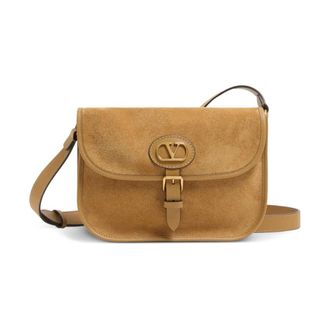 Valentino Garavani Antibes Suede Shoulder Bag - male - Valentino Garavani - Cross Body Bags - Brown - ONE SIZE - Bags