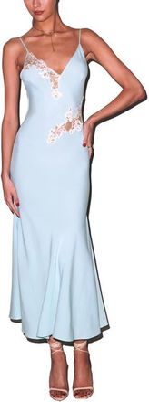 Fleur du Mal Juliet Lace Maxi Dress in Frosted Mint at Nordstrom, Size Large