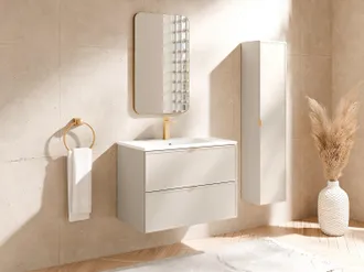 Vente-Unique Colonna da bagno sospesa Beige H140 cm - ONDIL