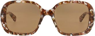 Chlo&eacute; Square-Frame Recycled Acetate Sunglasses