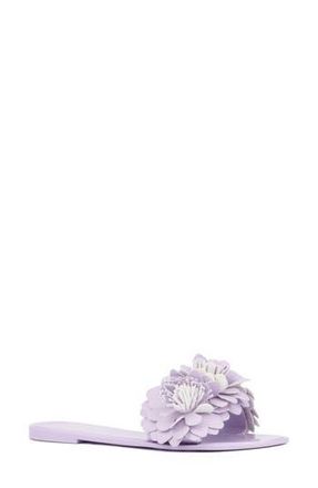 New York & Company Anella 3D Flower Slide Sandal in Lilac at Nordstrom Rack, Size 7