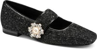 Karl Lagerfeld Sabelle Mary Jane Ballet Flat in Black at Nordstrom, Size 9.5