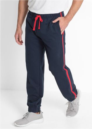 Bonprix Jogginghose BONPRIX, Herren, Gr. 44/46, N-Gr, dunkelblau, Obermaterial: 60% Baumwolle, 40% Polyester, regular fit, Hosen Jogginghose, aus Baumwolle un