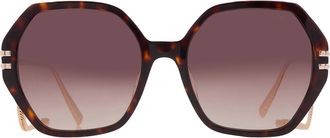 Chopard Brown Gradient Geometric Ladies Sunglasses IKCH370 04BL 57