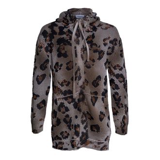 Laneus Hoodies, male, Multicolor, Size: XL Animal Print Knit Hoodie