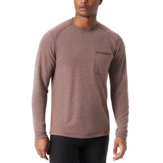 G.H. Bass & Co. Bass Outdoor T-Shirt Mens Rum Raisin Ribbed Crew Neck Long Sleeve FTS1670