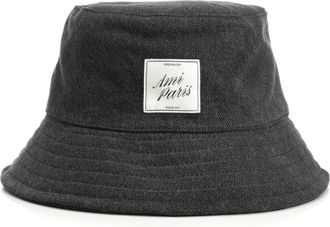Ami Denim Bucket Hat - unisex - Hoeden - Zwart - 56 CM - Denim - Accessoires