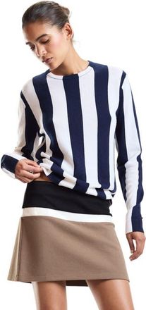 Cynthia Rowley Sideline Striped Sweater in Navy at Nordstrom, Size X-Small