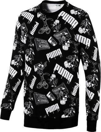 Puma T-shirt Super Puma Sound AOP con stampa grafica - Nero