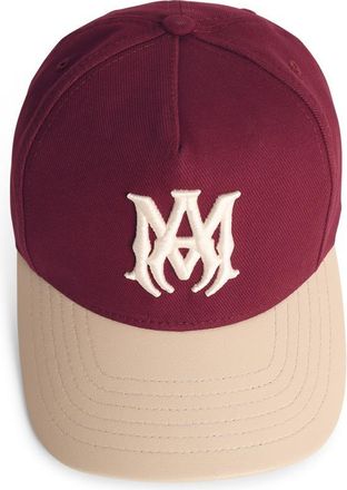 Amiri Zwei -Ton -Baumwoll- und Lear -Kappe