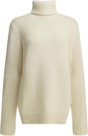Semper Cashmere Blend Turtleneck Sweater - Dames - Truien - Wit - Maat: XS Kasjmier