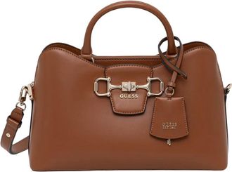 Guess Janie Satchel - Dames - Handtassen - Bruin - ONE Size - Leer - Tassen