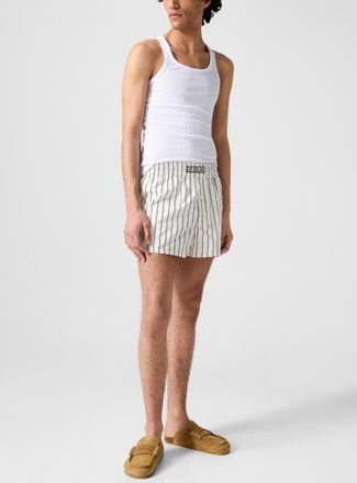 LGN Louis Gabriel Nouchi Mens Striped poplin pyjama-style shorts
