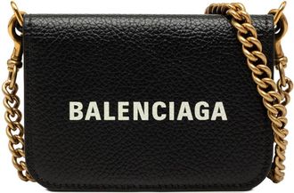 Balenciaga Black Leather Wallet (Tri-Fold) (Pre-Owned)