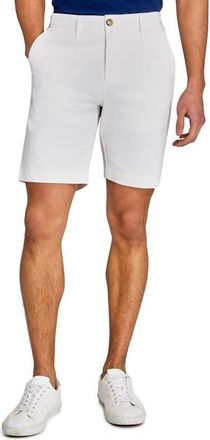 ConStruct Slim Fit Solid Flat Front Shorts in White at Nordstrom, Size 368