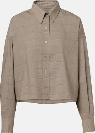 Frankie Shop Arlen plaid wool-blend shirt