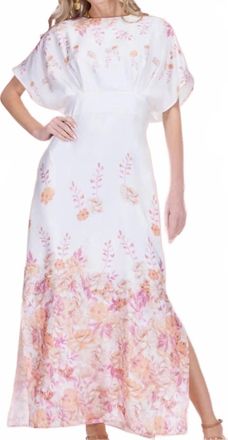 Jade Yoga The Catarina Blossom Silhouette Maxi Dress In White