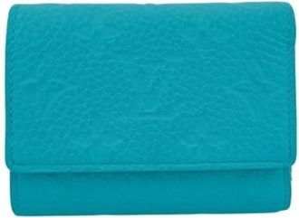 Louis Vuitton Pre-owned Tri-fold Portemonnee - Dames - Vintage Accessoires - Blauw - ONE Size - Leer - Vintage