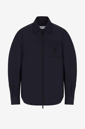 Moncler Oversize-Hemd aus Baumwollpopeline mit Reissverschluss