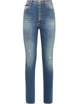 Philipp Plein Jeans skinny a vita alta - Blu