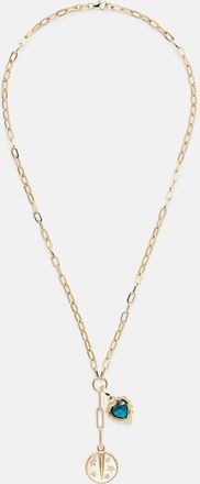 Foundrae Resilience & True Love 18kt gold charm necklace with diamonds