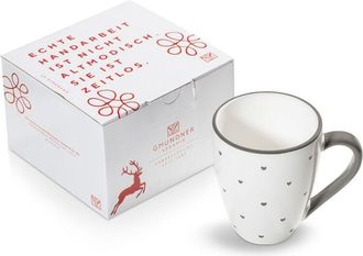 Gmundner Keramik Gmundner Keramik Herzerl Gris, Taza De Desayuno Max(0,3 L)en Caja