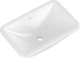 Villeroy & Boch Villeroy&boch - Lavabo Rectangular 60 X 40,5 Para Empotrar Desde Abajo Villeroy Et Boch Loop & Friends Titanceram Piedra Blanco Con Rebosadero