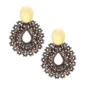 Lott. Gioielli CE SI Open Drop S Irr. Stones - Dames - Oorbellen - Veelkleurig - ONE Size - Leer - Accessoires