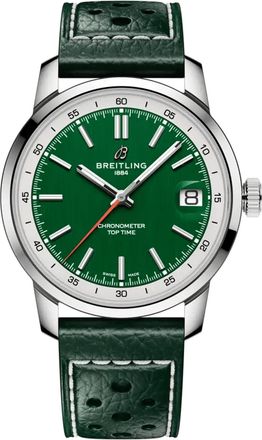 Breitling Top Time Hand Wind Green Dial Mens Watch AB3113A71L1X1