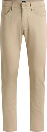 HUGO BOSS Slim-fit broek - Heren - Broeken - Beige - Maat: W35 L34 Leer